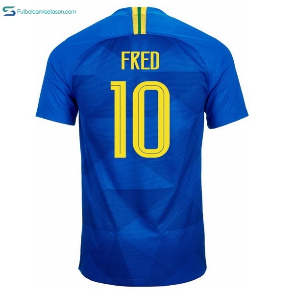 Camiseta Brasil 2ª Fred 2018 Azul